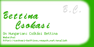 bettina csokasi business card